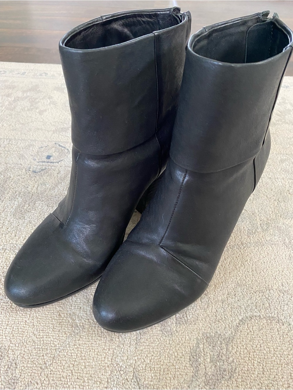 Rag & Bone Classic Newbury Leather Ankle Boots Black 37.5 US 7.5 Taylor Swift
